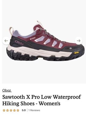 Oboz Waterproof Sawtooth Hiking Shoe